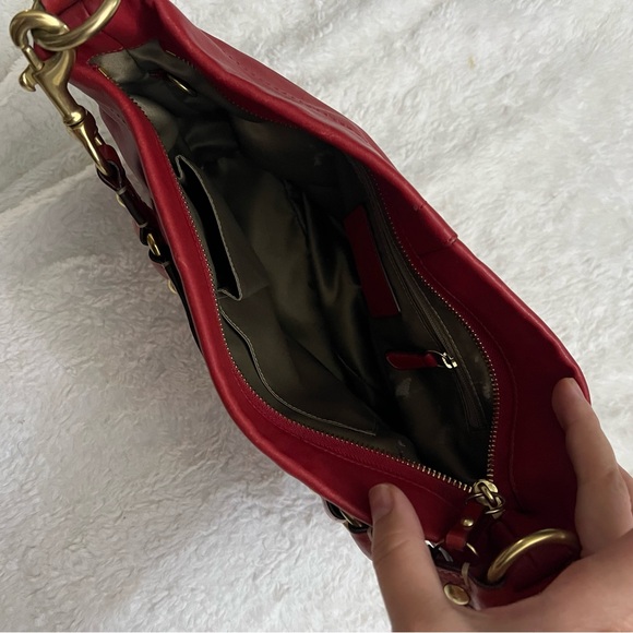 Coach Burgundy Leather Shoulder Bag - Picture 6 of 7